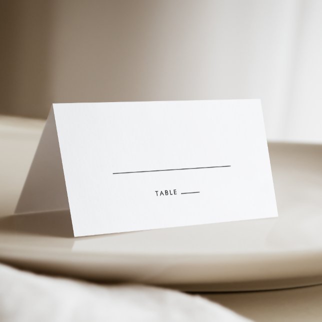 Chic Typography Folded Wedding Place Card (Creator Uploaded)