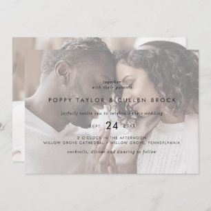 Chic Typography   Horizontal Photo Wedding Invitation