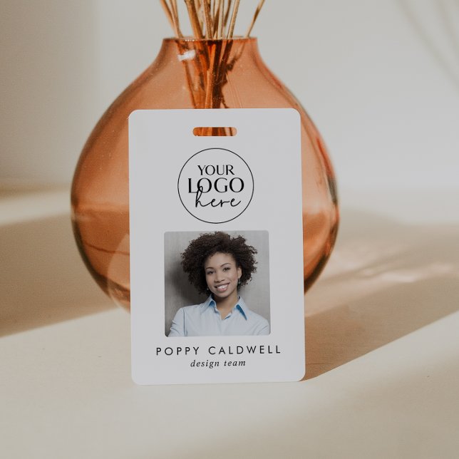 Chic Typography Logo Photo QR Code Business ID ID Badge (Creator Uploaded)