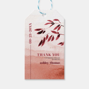 Chic typography minimalist Thank You wedding Gift Tags