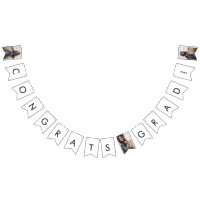 Chic Typography Photo Congrats Grad Graduation