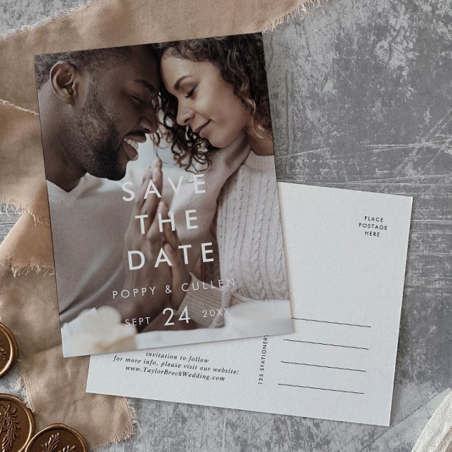 Chic Typography Photo Template Save the Date (Creator Uploaded)