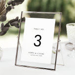 Chic Typography Table Number<br><div class="desc">This chic typography table number is perfect for a modern wedding. The simple design features classic minimalist black and white typography with a rustic boho feel. Customisable in any colour. Keep the design minimal and elegant, as is, or personalise it by adding your own graphics and artwork. The card prints...</div>