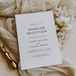 Chic Typography Wedding Reception Invitation<br><div class="desc">This chic typography wedding reception invitation is perfect for a modern post elopement party. The simple design features classic minimalist black and white typography with a rustic boho feel. Customisable in any colour. Keep the design minimal and elegant, as is, or personalise it by adding your own graphics and artwork....</div>