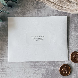 Chic Typography Wedding RSVP Address Labels