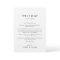 Chic Typography Wedding Welcome Letter & Itinerary