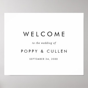 Chic Typography Wedding Welcome Poster