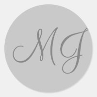 Chic Unique Monogram Grey