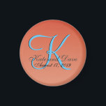 Chic Unique Red Orange Magnet<br><div class="desc">Chic unique is fantastic,  fanciful,  capricious,  impulsive,  whimsical,  quirky and a trifle idiosyncratic.  All images and artwork © Jesterful.</div>