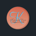 Chic Unique Red Orange Magnet<br><div class="desc">Chic unique is fantastic,  fanciful,  capricious,  impulsive,  whimsical,  quirky and a trifle idiosyncratic.  All images and artwork © Jesterful.</div>