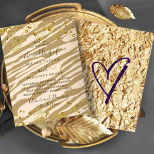 Chic Unique Wild Wedding Invitation