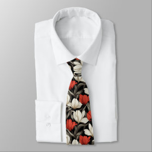 Chic Valentine Gifts For Husband Tulip Flower Tie