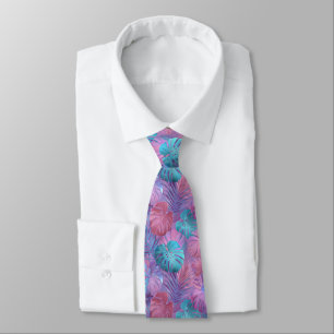 Chic Valentine Gifts For Men Tropical Flower Tie