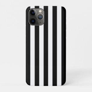 Chic Vertical Stripes Black & White Striped Case-Mate iPhone Case
