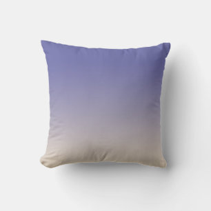 Chic Very Peri Blue Off-White Ombre Dip Dye Cushion