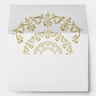 Chic Vibes Gold Wedding Envelope