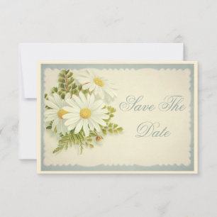 Chic Vintage Daisies Save The Date 60th