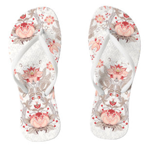 Chic Vintage Floral Pattern Woman Flip Flop