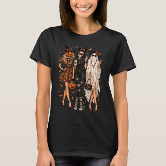 Chic Vintage Halloween Girl Gang Graphic Tee