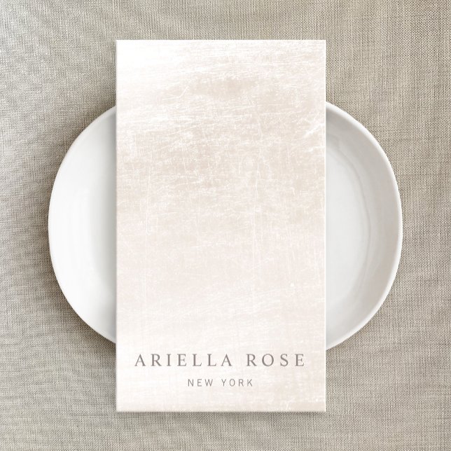 Chic Vintage Ivory White Marble Business Card (Creator Uploaded)