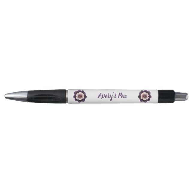 Chic Violet Floral Name (Front)