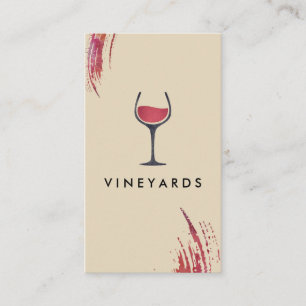 Chic Watercolor Brush Stroke / Wine / Variation Business Card