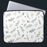 Chic Watercolor Eucalyptus Greenery Pattern Laptop Sleeve<br><div class="desc">This chic laptop sleeve features beautiful sage green and teal blue watercolor eucalyptus and greenery. This is part of the Sage & Teal Eucalyptus Collection.</div>