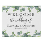 Chic Watercolor Eucalyptus Wedding Welcome