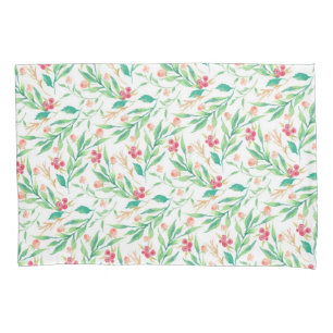 Chic watercolor floral pattern/Christmas Pillowcase