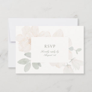 Chic Watercolor Floral RSVP Wedding Response Card