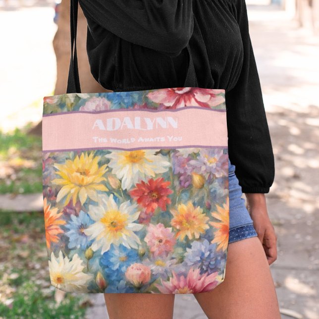 Chic Watercolor Graduation Gifts for Granddaughter Tote Bag (Chic Watercolor Graduation Gifts for Granddaughter)