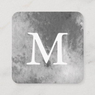Chic Watercolor with Monogram Square Business Card