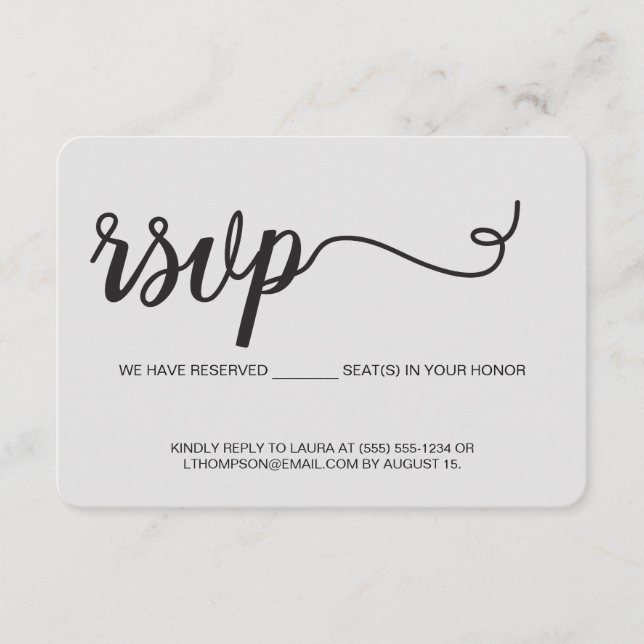 Chic We have Reserved seats for you Template (Front)