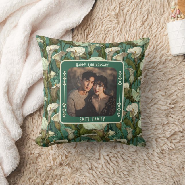 Chic Wedding 1St Anniversary Throw Pillow  (Blanket)