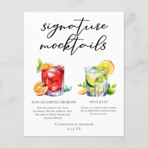 Chic Wedding Mocktails Negroni Mint Julep Menu