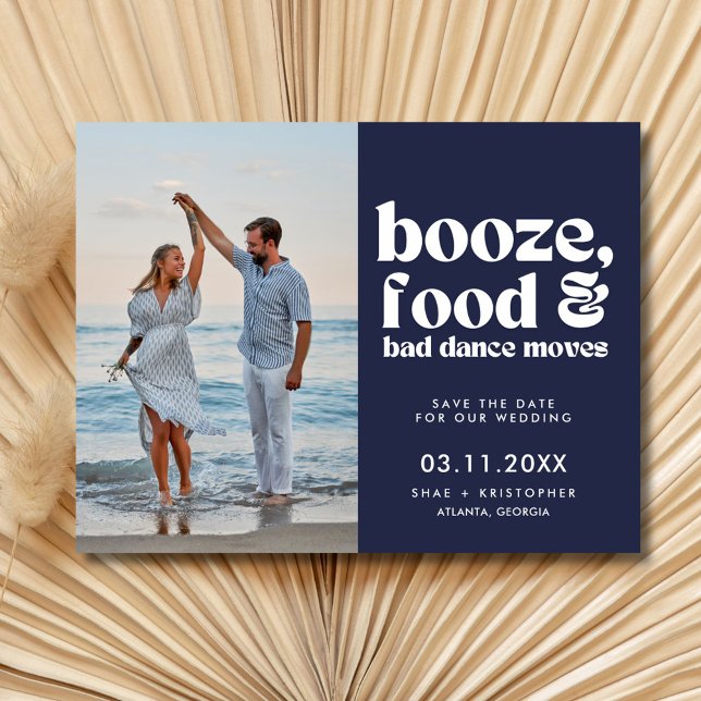 Chic Wedding Photo Save the Date Announcement Postcard (Chic Wedding Photo Green Save the Date  Postcard)