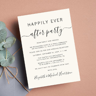 Chic Wedding Reception Invitation