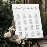 Chic Wedding Reception Seating Chart Sign<br><div class="desc">Elegant Wedding or special event seating chart with beautiful modern hand written calligraphy elements. Easy to fill in template with space for 16 seating tables or less. For events with less tables, simple erase the characters from text boxes of bottom tables that you don't need. Many size options available. Ability...</div>