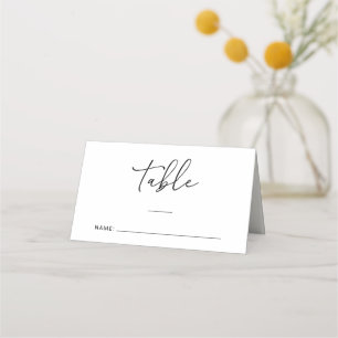 Chic Wedding Table Number Place Card