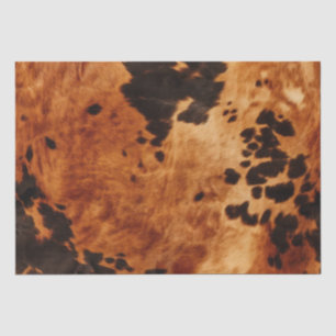 Chic Western Brown Cowhide Tissue Paper