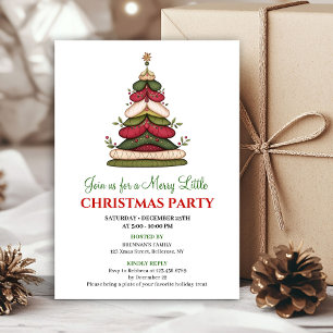 Chic whimsical Christmas tree winter party invite