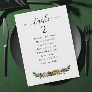 Chic Whimsical Vintage wedding seating chart