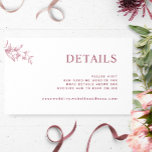 Chic White and Burgundy Wedding Website / Details Enclosure Card<br><div class="desc">Simple and beautiful white and burgundy wedding enclosure card, with all text sections open to customisation, so you can add any details you like. From wedding website, reception, or RSVP details. Design on white background with burgundy text in a modern elegant typography. Elegant and minimal design with fine subtle hand-drawn...</div>