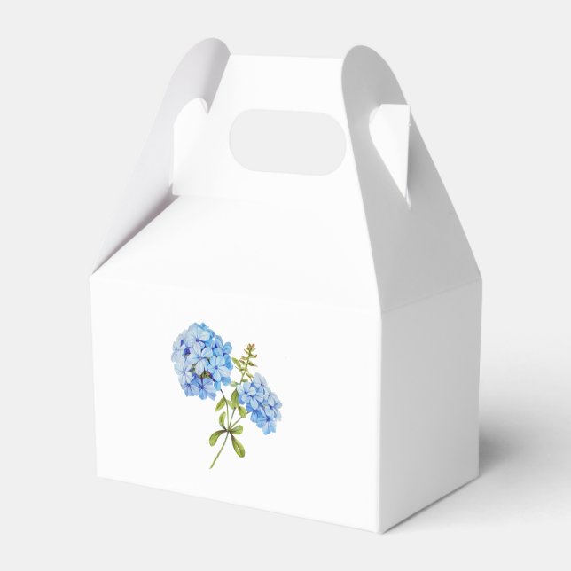 Chic White & Blue Hydrangea Event Wedding  Favour Box (Front Side)