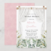 Chic White Canopy Pink Floral Bridal Shower