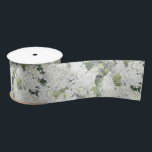 Chic White Cream Flowers Wedding Satin Ribbon<br><div class="desc">Chic White Cream Flowers wedding bridal shower birthday any occasion</div>