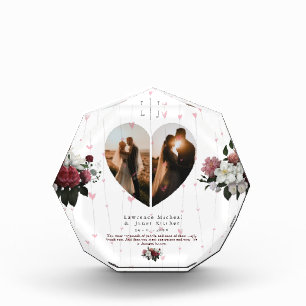 Chic White Heart Shaped Photo Custom For Couples