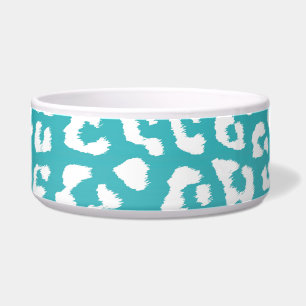 Chic White Leopard Spots on Turquoise