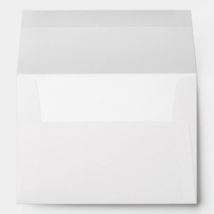 Chic White Lined Return Address Envelope