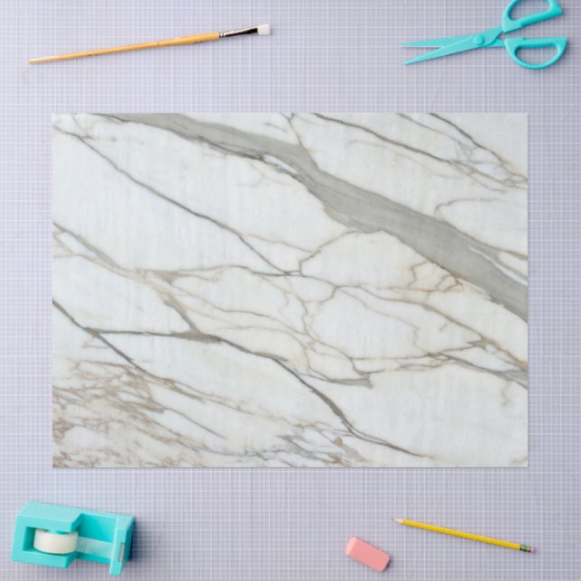 Chic white marble, granite texture tissue paper (Craft)
